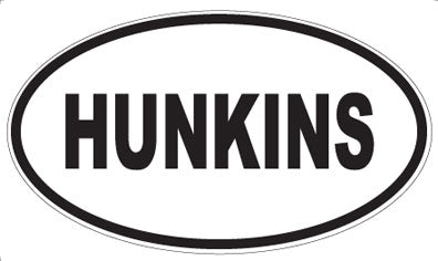 HUNKINS - Oval Magnet