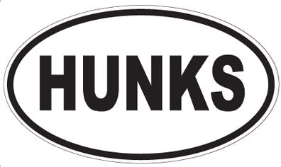 HUNKS - Oval Sticker