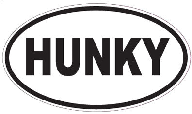 HUNKY - Oval Magnet