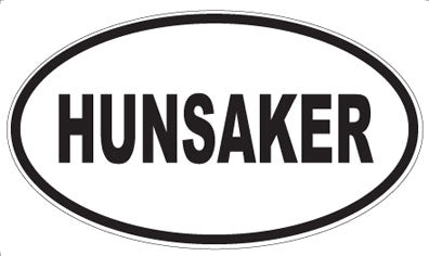 HUNSAKER - Oval Magnet