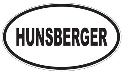 HUNSBERGER - Oval Sticker