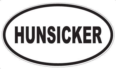 HUNSICKER - Oval Magnet