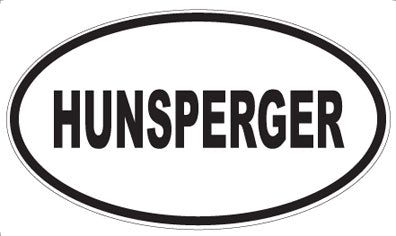 HUNSPERGER - Oval Magnet