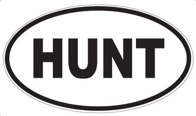HUNT - Oval Magnet