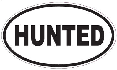 HUNTED - Oval Sticker