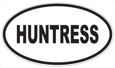 HUNTRESS - Oval Magnet
