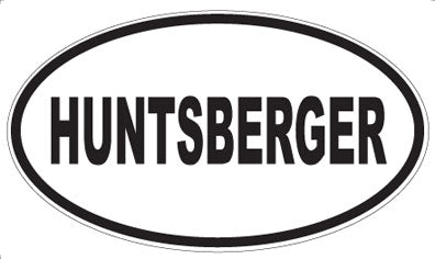 HUNTSBERGER - Oval Magnet