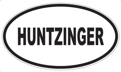 HUNTZINGER - Oval Magnet