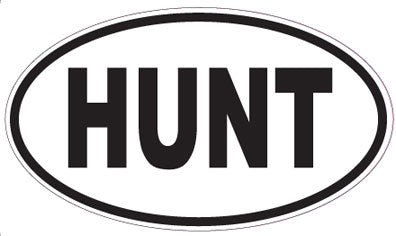 HUNT - Oval Sticker