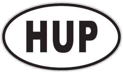 HUP - 3 Letter Initials Oval Magnet