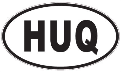 HUQ - 3 Letter Initials Oval Magnet
