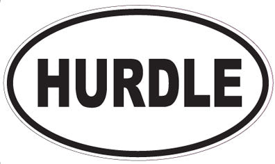 HURDLE - Oval Sticker