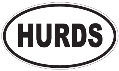 HURDS - Oval Sticker