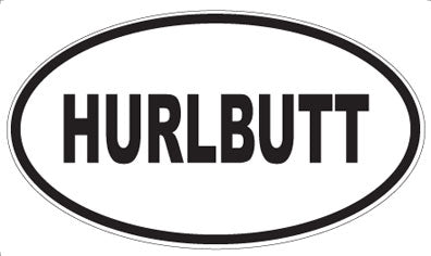 HURLBUTT - Oval Sticker