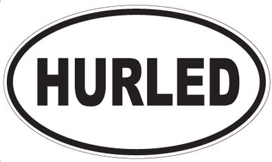 HURLED - Oval Sticker