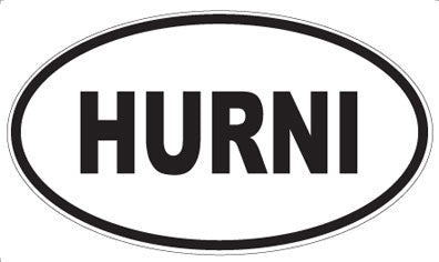 HURNI - Oval Sticker