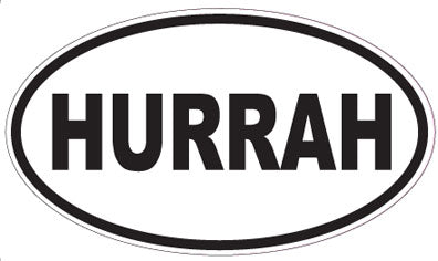HURRAH - Oval Sticker