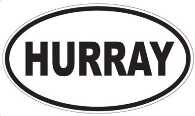 HURRAY - Oval Sticker