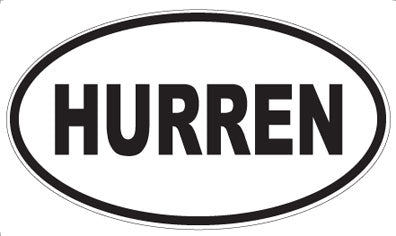 HURREN - Oval Sticker