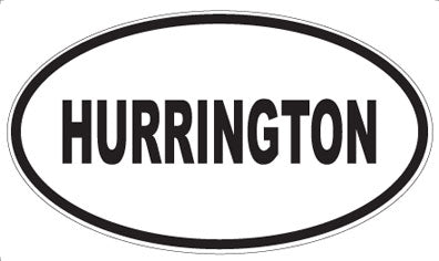 HURRINGTON - Oval Magnet