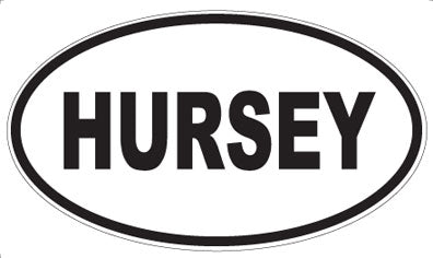 HURSEY - Oval Magnet