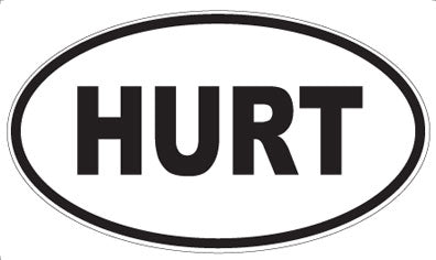 HURT - Oval Magnet