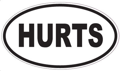 HURTS - Oval Sticker