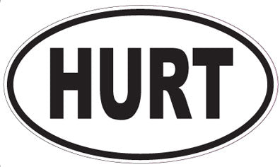 HURT - Oval Sticker