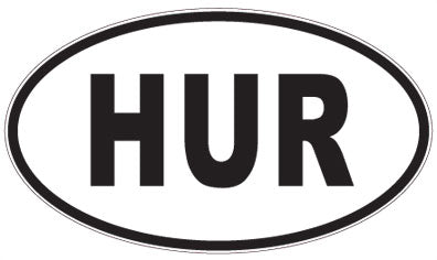 HUR - 3 Letter Initials Oval Magnet