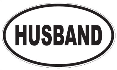 HUSBAND - Oval Sticker