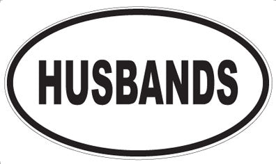 HUSBANDS - Oval Magnet