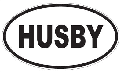 HUSBY - Oval Magnet