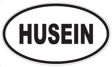 HUSEIN - Oval Magnet