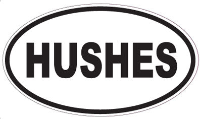 HUSHES - Oval Sticker