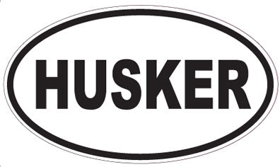 HUSKER - Oval Sticker