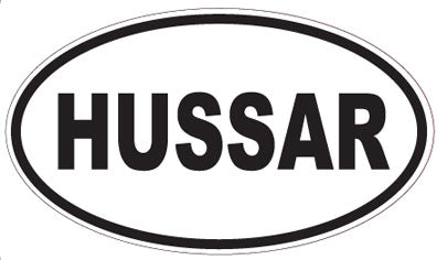 HUSSAR - Oval Sticker