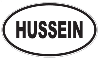 HUSSEIN - Oval Magnet