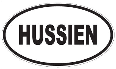 HUSSIEN - Oval Magnet