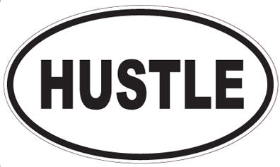HUSTLE - Oval Sticker