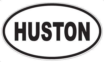 HUSTON - Oval Magnet
