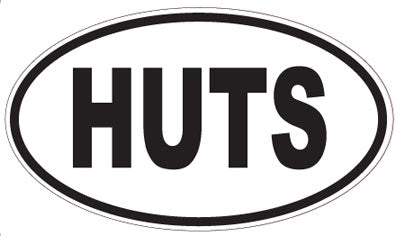 HUTS - Oval Sticker