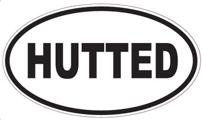 HUTTED - Oval Sticker