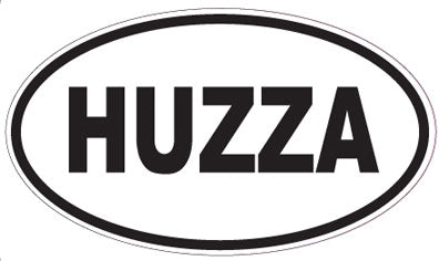 HUZZA - Oval Sticker