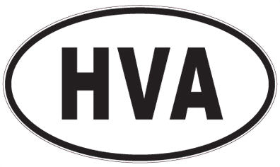 HVA - 3 Letter Initials Oval Sticker