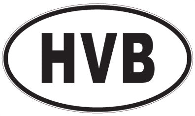 HVB - 3 Letter Initials Oval Magnet