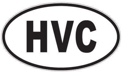 HVC - 3 Letter Initials Oval Sticker