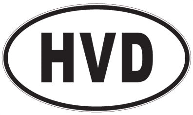 HVD - 3 Letter Initials Oval Sticker