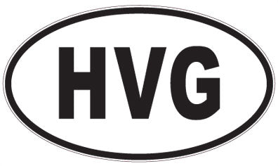 HVG - 3 Letter Initials Oval Magnet