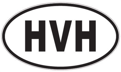 HVH - 3 Letter Initials Oval Magnet