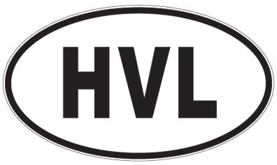 HVL - 3 Letter Initials Oval Magnet